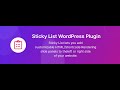 Sticky List - Customizable Interactive Slide Panels for Websites