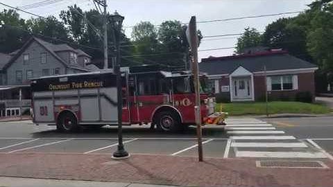 Ogunquit Fire Rescue - Responding Code 3 w/ Peaking Q to an Unknown Alarm
