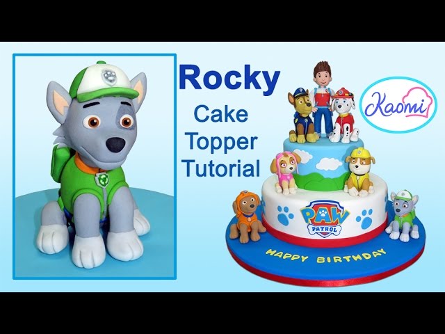 How to make ROCKY ? Cake Topper - PAW PATROL (English subtitles) || Kaomi  Tutoriales - YouTube