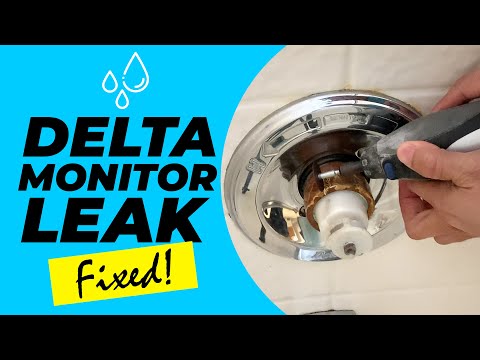 delta-monitor-1400-cartridge-shower-stuck-handle-faucet-leak-fix-how-to
