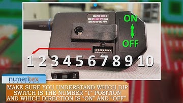 Numeritex Video Tutorial: Changing Dip Switch Settings