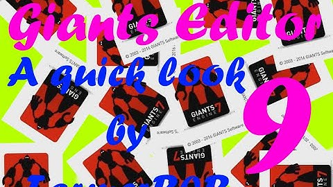 Giants Editor 9, Lets have a look around and spot some changes