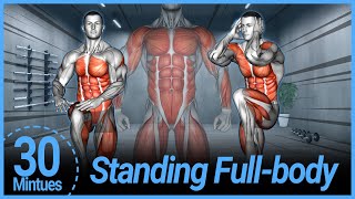30-MIn! Standing Full-body Workouts are the Most Efficient Home Exercise.
