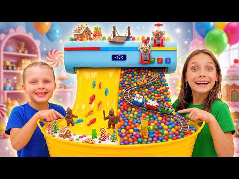 Candy, Slime, and Bubbles Come Out of the AC! Kids Survive the Heat Wave! 🍬🫧