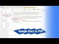 How to Convert Google document to PDF Using Google Docs