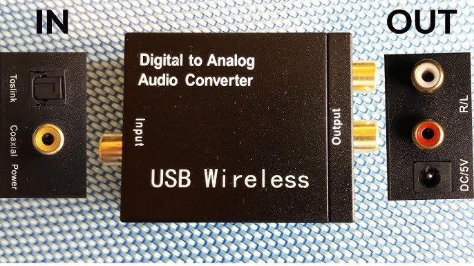 AMANKA Digital Audio Converter Optical Coaxial to Analog RCA L, R and 3.5mm  Jack Adapter with Toslink Cable : : Electronics