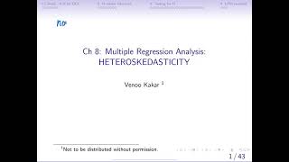 8.0 Introduction to Heteroskedasticity
