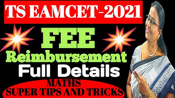 TS EAMCET-2021 Fee Reimbursement Crateria Full Details @MATHSSUPERTIPSANDTRICKS