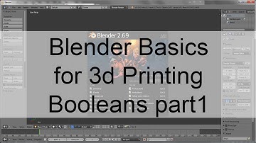 Blender Basics for 3d Printing: Booleans part1