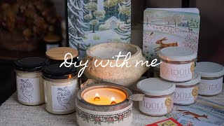 DIY with Me | Soy Wax Candles, Whipped Body Butter | Sending Christmas Cards