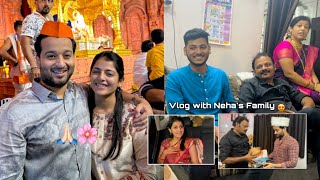 Neha chya ghari Vlog aaj 😍& Full गर्दी मध्ये Dagdusheth Ganpati दर्शन 🌸🙏🏻 । aditya satpute screenshot 4