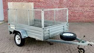 Paxton Car Trailer caged high sided rear loading ramp galvanise jockey wheel Great to use