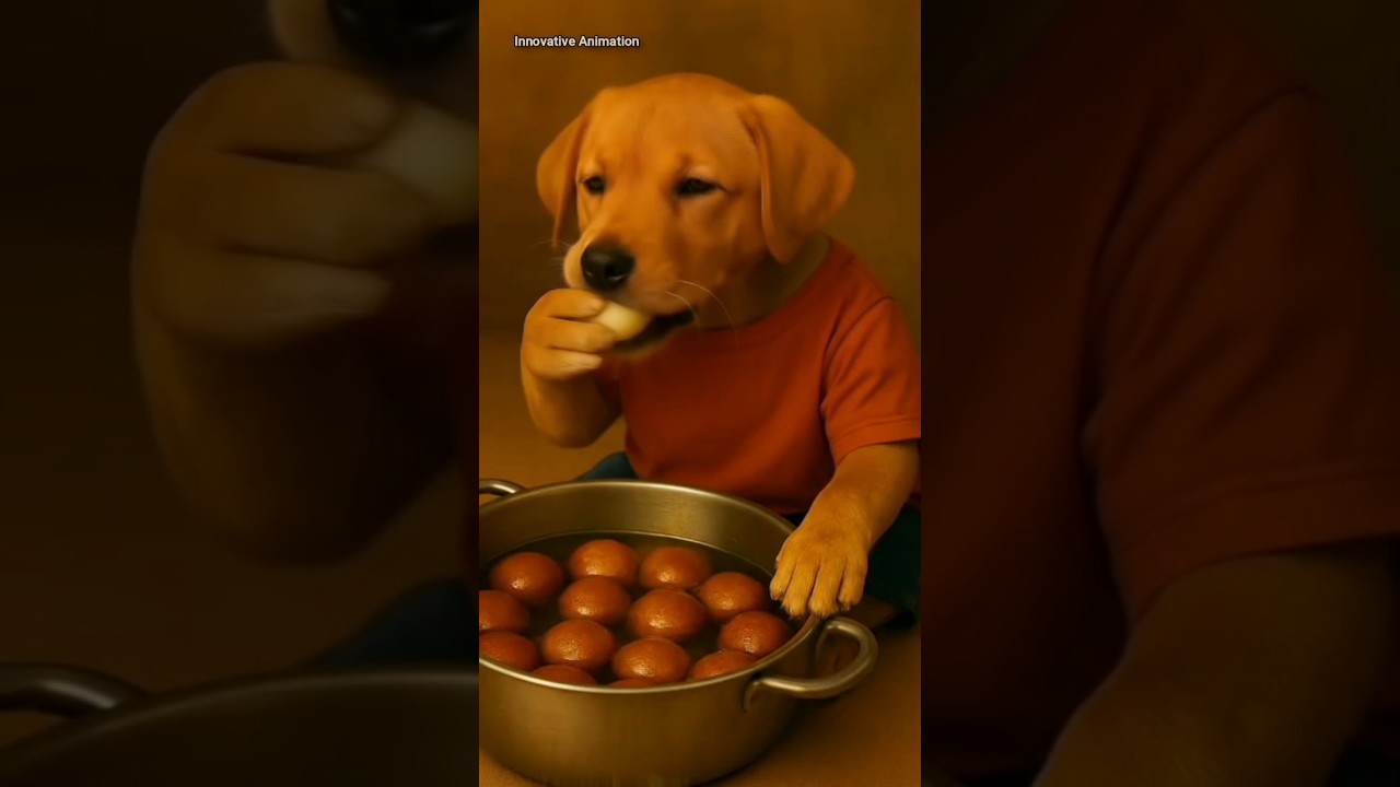 A poor puppy cook's Rasgulla at home | IA Creation | 