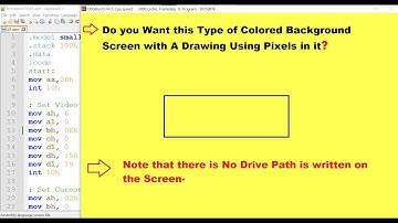 Graphics in Assembly Language | Drawing A Colored Rectangle using Pixels and INT 10H