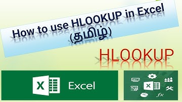 How to use HLOOKUP in Excel (தமிழ்) #excel #exceltutorial #exceltamil @geedesignworks2017