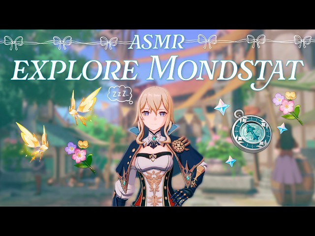 ASMR 100% Sensitivity Tingles ₊˚⊹♡  explore mondstat with me 🦢𖥔 ݁ ˖ genshin impact⊹₊˚