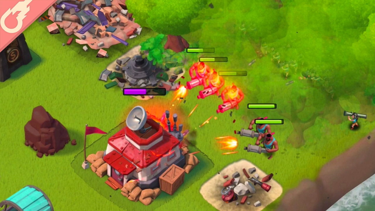 Exposing Weaknesses on Boom Beach Bases! Low Level Hooka Gameplay! (F2P #16) high level enemies