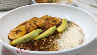 How To Make The Famous Ghana Street Food Yor Ke Gari | Quick & Easy Red Red Recipe