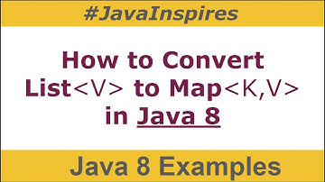 How To Convert List to Map In Java | Java 8 Examples | Java Inspires