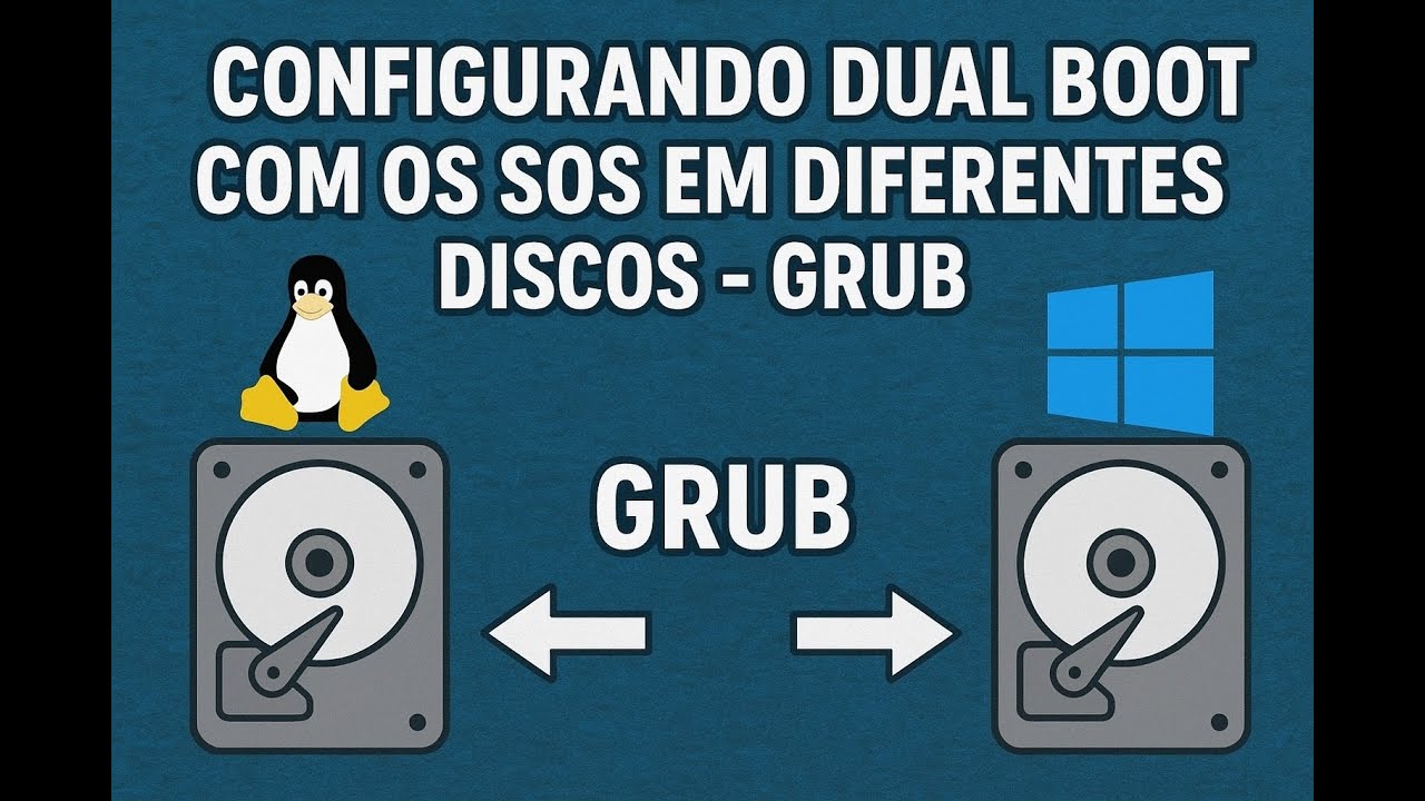 Configurando dual boot com os SOs em diferentes discos - grub - YouTube
