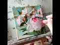 Painting process. Peony art by derevyanko-art