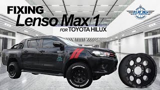 Fixing New 17 inch Lenso Max 1 on Hilux Revo Using 265/65/17 Monsta AT  Tyres