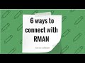 How to connect with rman in oracle database by oracle oce mrahmad