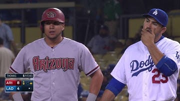 ARI@LAD: Peralta beats the shift with two-run single