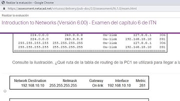 Introduction to Networks ( Versión 6.00) - Examen del capítulo 6 de ITN
