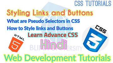 CSS Tutorials : Styling Links and Buttons in css | How to Style links and buttons