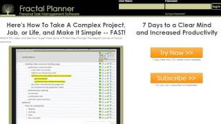 Fractal Planner! Here's How To Take A Complex Project, Job, or Life, and Make It Simple -- FAST!