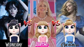 My Talking Angela 2 - Cosplay 🤩 Wednesday Addams Vs Barbie Girl Vs Cinderella 😍 New Update Gameplay