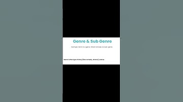 Genre and Sub-Genre... #scriptwriting