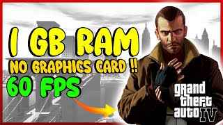 GTA 4: how to play on 1gb ram and no graphics card pc !! screenshot 2