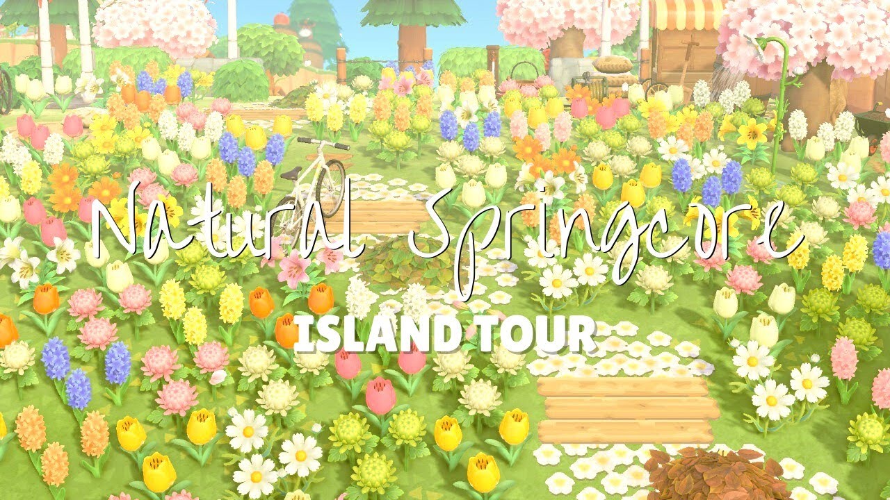 Stunning aesthetic, natural springcore ISLAND TOUR: Animal Crossing New ...