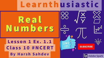 #Real Numbers #class10 #NCERT Ex. 1.1, #LESSON1 with smart module #Euclid