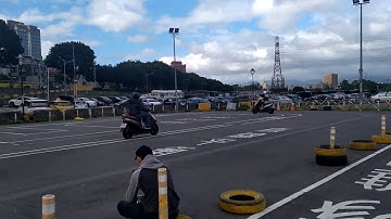 Practice for Driving test for a scooter license in Taiwan