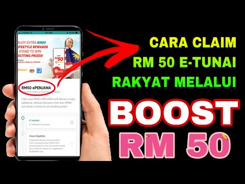 CARA CLAIM RM 50 E-PENJANA MELALUI BOOST 2020