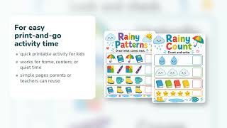 Rainy Day Busy Pages Rainy Day Activities for Kids Printable PDF Etsy 04