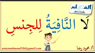 لا النافية للجنس وشروط عملها وأنواع اسمها وإعرابها | Arabic Grammar