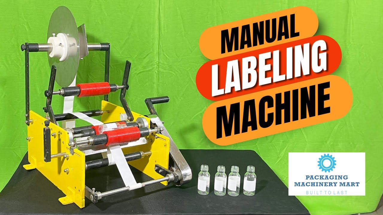 Manual Round Bottle Sticker Labeling Machine | Made in India - YouTube