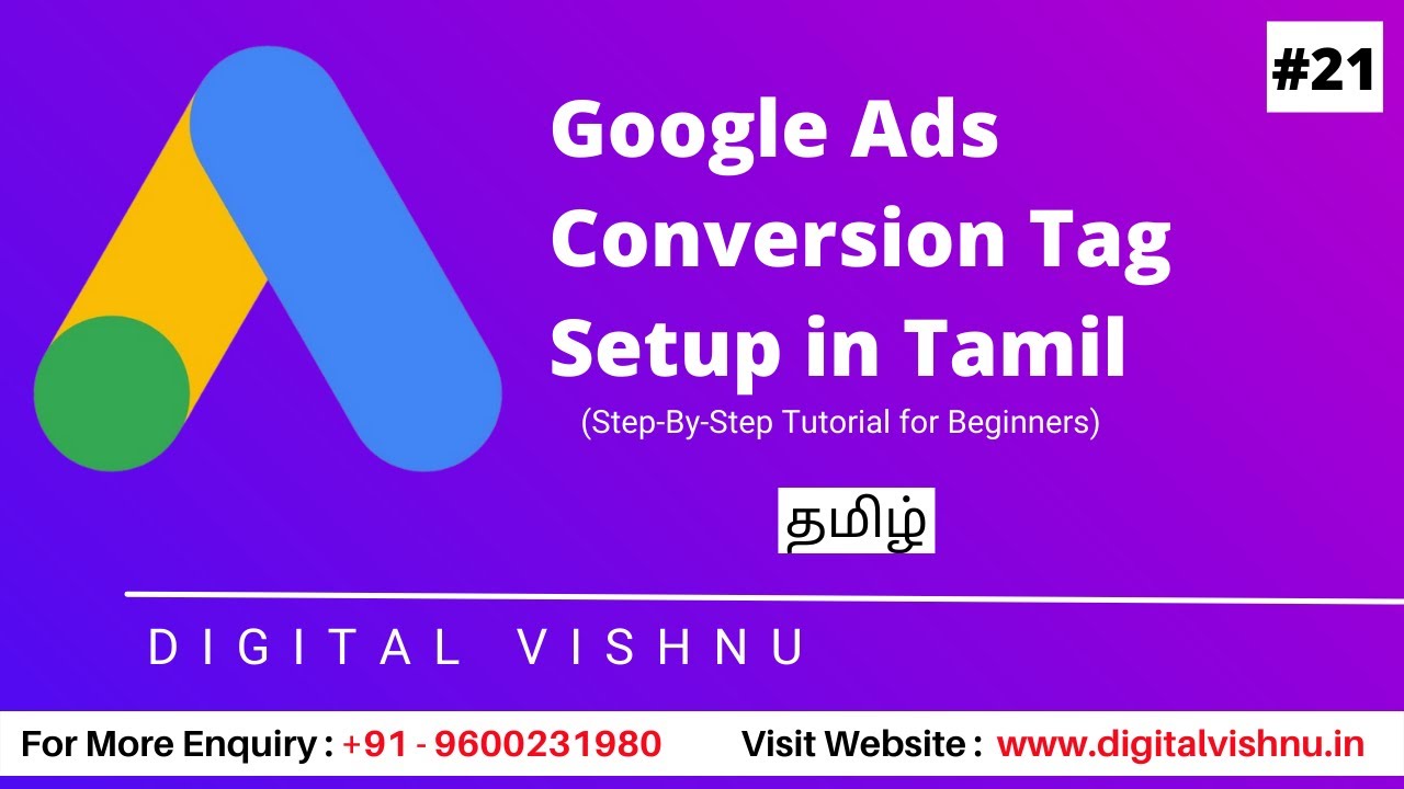Google Ads Conversion Tag Setup in Tamil | How to Set Up Google Ads ...