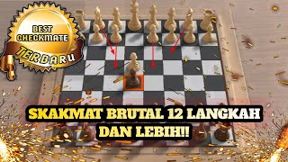 Top 4 Skakmat Brutal HANYA 12 Langkah Dari Hitam Dengan Kombinasi Perwira Terbaik [GM Gameplay]