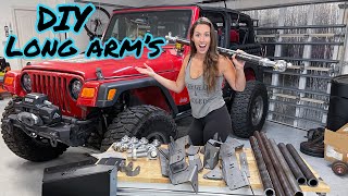 Installing DIY Long Arms on My Jeep Wrangler! - YouTube