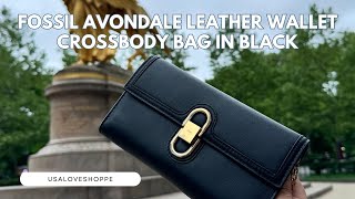 Episode 155: Fossil Avondale Leather Wallet Crossbody Bag in Black (ZB1887001) | A Stylish WOC 🤩