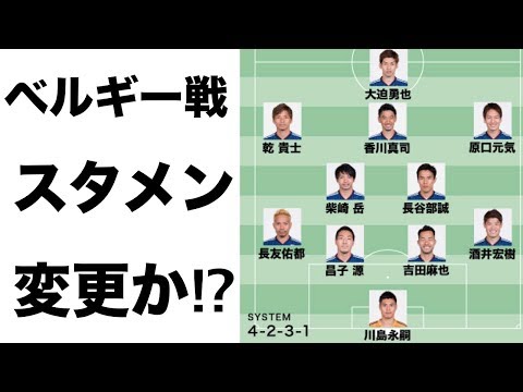 サッカー日本代表ベルギー戦メンバー