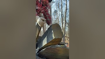 Master Craftsman Mr. Slate Hand-Splitting a Large Boulder into Unique Stepping Stones #bts #shorts