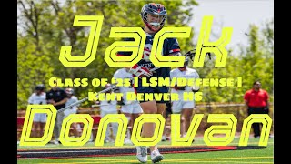 Jack Donovan - 2024 Spring Highlights - Class of '25 - Defense/LSM