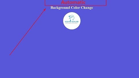 Automatic background color change | Without jQuery