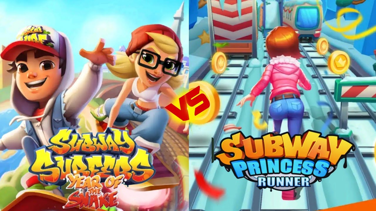 Subway Princess VS Subway Surfers - Ninja Run vs Jake Run - all ...